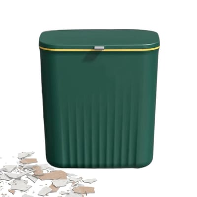 Wand Garbage Bak - Afvalemmer Met Deksel | Kleine Geurbestendige Afvalbak Voor Keuken Slaapkamer Kantoor Badkamer - Onder Aanrecht