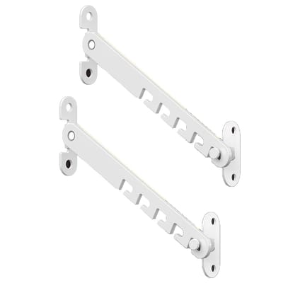 Tochtbeugel voor ramen en deuren - 2-pack - Raamstopper - Raam- en deurbeveiliging - Kinderslot - Raamslot - 16 cm - Inclusief bevestigingsmateriaal - Wit