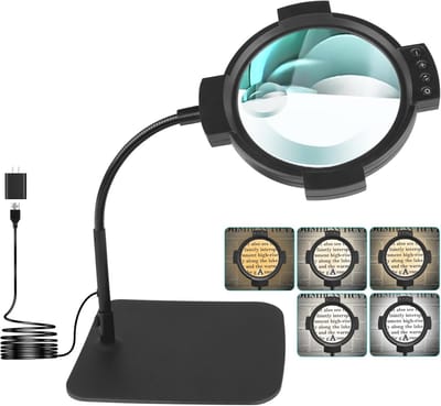 Vergrootglas met Verlichting en Standaard - 30X 10X - Met Flexibele Zwanenhals - Voor Ambachten en Vrije Tijd