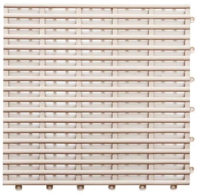 6-delige Set Antislip Badmatten – Rubber Badmat voor Badkamer, Anti-Slip Douche Mat, Waterdicht, Makkelijk Op Maat Te Snijden, Vaatwasmachinebestendig - Beige