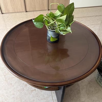 Tafelbeschermer Rond - Tafelkleed Protector - Tafel Beschermen - 15 mm Dik - 80 cm - Mat Transparant