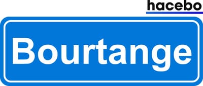 Hacebo - Plaatsnaam Sticker - 29x10 CM - Bourtange sticker - Verkeersborden sticker - grappige cadeaus - Bourtange