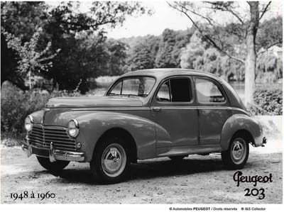 metalen wandbord Peugeot 203 15x20 Tin Sign