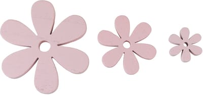 Strooidecoratie hout bloemen roze tafeldecoratie zomer Ø2–6cm 20 st, 2
