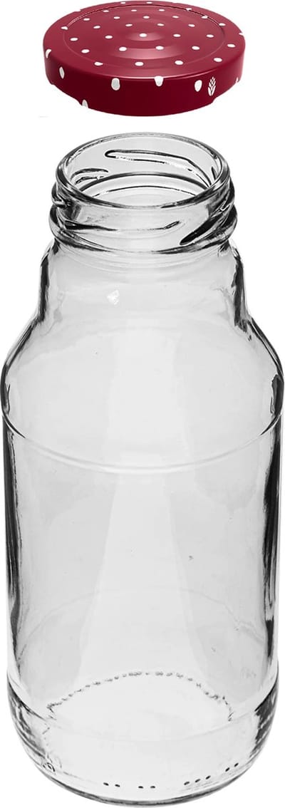 Sapflesje (stip) 330 ml - 6 stuks - smootieflesje - weckflesje