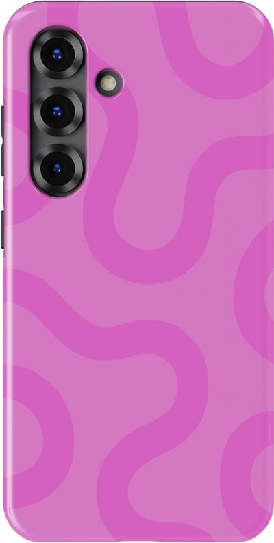 DripCase Motion Flow Tough Hoesje Samsung Galaxy S25 | Backcover met Mag | Trendy Design | Valbescherming | Bubble Waves