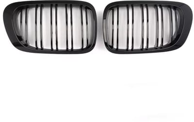 Voorbumper - Voor BMW E46 M3 2-Deur (1998-2004)- Dubbele Slat - Glanzend Zwart - Auto accessoires