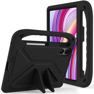 Coverup Tablethoes geschikt voor Xiaomi Redmi Pad Pro Hoesje - ShockProof Kids Case - Zwart