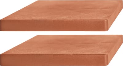 2x Stuks plantenonderzetters/multirollers vierkant terracotta kunststof 30 cm - Trolleys voor kamerplanten
