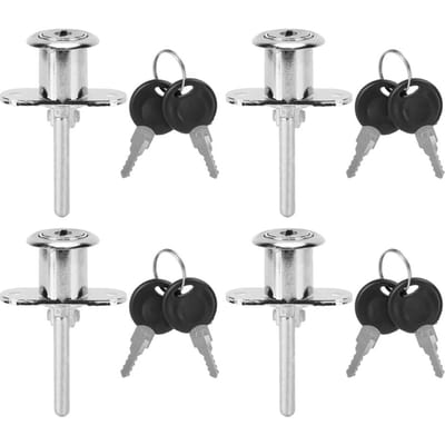 4 Stuks Zinklegering Cam Lock voor Lade Kantoor Drievoudige Kast Bureau Hardware Accessoires white