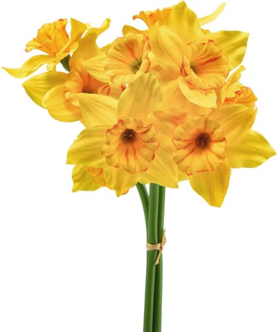 Narcissen decoratie kunstbloemen gele narcissen 38cm 3 st