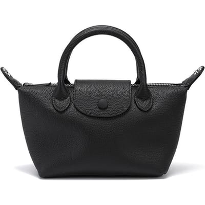 Sac bandoulière pour femme en cuir véritable Nouveau sac à bandoulière en cuir de vachette pleine fleur pour femme Sac à main polyvalent haut de gamme à motif litchi black