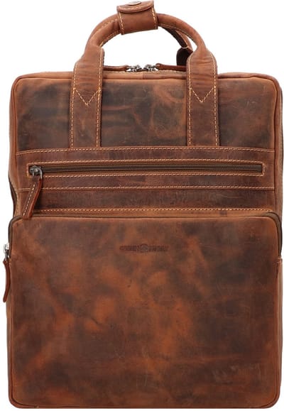 GREENBURRY vrijetijdsrugzak rugzak met laptopvak Vintage Backpack Brown bruine