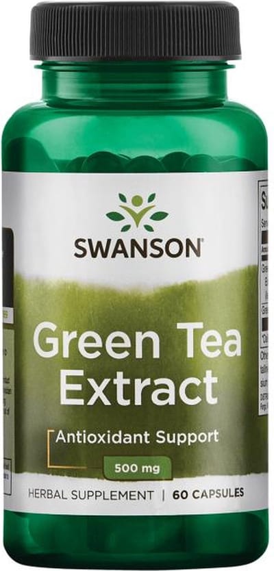 Supplementen - Green Tea Extract 500mg - 60 Capsules - Swanson -