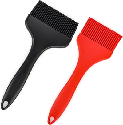 kwasten, set van 2 bakkwasten, siliconen kwast voor de keuken, 21 cm lengte, extra brede oliekwast voor koken, BBQ grillen, kookkwast in levensmiddelenkwaliteit en BPA-vrij