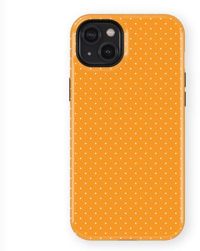 Micro Dots Tough Hoesje geschikt voor iPhone 14 Plus | Geschikt Voor Mag | Stippen Motief Backcover geschikt voor iPhone 14 Plus Golden Glow