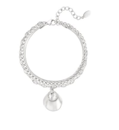 Luxe 3 in 1 armband kleur zilver - stainless steel - luxury variant - nikkelfree - waterproof - cadeau idee mam