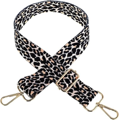 Leopardprint Schouderband voor Handtassen, Verstelbare Tasriem, 3.8 cm Breed, Ideaal voor Vrouwen en Meisjes, Perfect voor DIY Projecten en Modeaccessoires