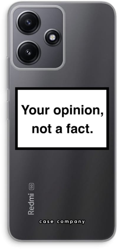 Case Company® - Hoesje geschikt voor Xiaomi Redmi 12 hoesje - Your opinion - Soft Cover Telefoonhoesje - Bescherming aan alle Kanten en Schermrand