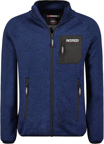 Fleece Vest Heren Blauw Met Borstzakje Geographical Norway - XL
