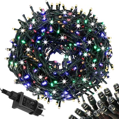 Springos Kerstverlichting | 27,5 m | 500 LED | Multicolor + Koud Witte Flits