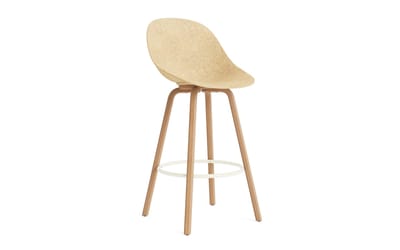 Normann Copenhagen Mat barstoel Hout - hennep - NormannCopenhagenFootrestCream - 75 cm