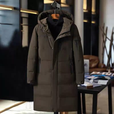 Nieuwe Winter Heren Donsjas Lang Verdikt Warm Donsjas Heren Winter Puffer Jas Capuchon Parka Zwart Bovenkleding XXXXL