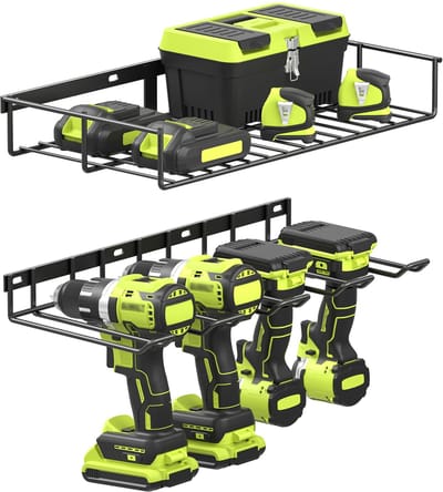 Unyqoos ® Elektrisch Gereedschap Wandrek met Twee Lagen voor Efficiënte Opslag