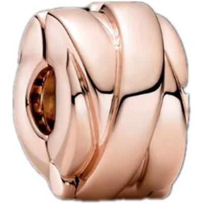 Nieuwe Sprankelende Roségoud Vergulde Clip Bedels Kralen Passend op Originele Slang Armband Ketting Kralen Voor Diy Sieraden Dames Sieraden Cadeau beige