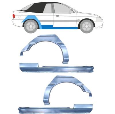 Reparatiepaneel dorpel + achterspatbord voor Ford Escort 1995-2000 / CABRIO