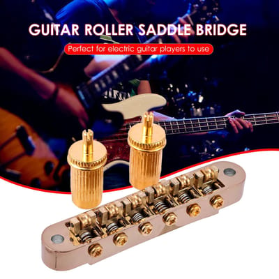 Gitaar Roller Zadelbrug Gitaarzadels Professionele zadelbrug voor gitaar goud