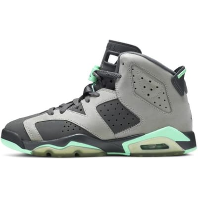 Jordan 6 Retro Green Glow GS 543390-005 35.5 gray