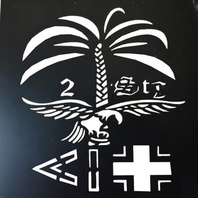 Embleem Stencil - Militair Sjabloon - Modelbouw Decoratie - Herbruikbaar Staal - 22.86 x 10.16 cm