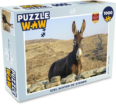 Puzzel Ezel achter de stenen - Legpuzzel - Puzzel 1000 stukjes volwassenen