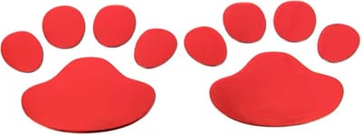 Hacebo® - Hondenpoot Stickers - 2 paar - Rood