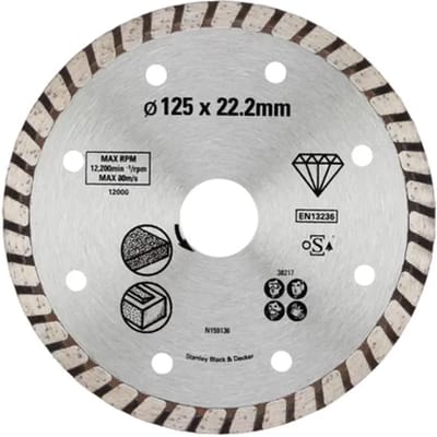 Stanley Diamantschijf Sta38217-xj - Baksteen En Graniet - 125x22,23mm - Turbo