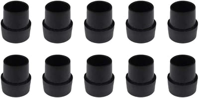 Trampoline Pootdoppen - Reserve Kappen - Vloer Beschermen - Gladde Afwerking - 10 Stuks - Zwart