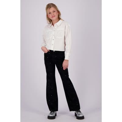 Vingino Girls Cato Star Jeans Washed Black Size: 6 | Jeans Outlet | Unisex | Zwart