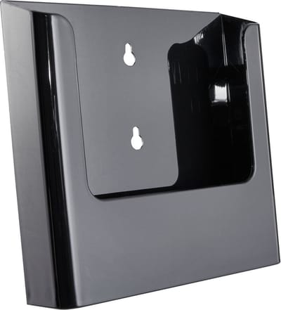 A5 Zwarte Wandfolderhouder / Brochurehouder / Houder Met Boorgaten - Type A5-Zwart