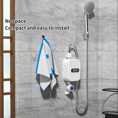 Elektrische Boiler - Directe Waterverwarmer - Direct Warm Water - 3500 Watt Vermogen - 24x24x18 cm - Wit