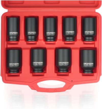 Impact Socket Set 1/2" Drive - 29 t/m 38 MM | 9-delig