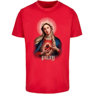 Mister Tee - Praying Mary Heren Tshirt - M - Rood