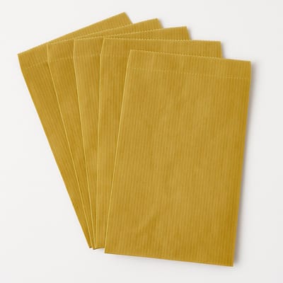 Professionele Cadeau zakjes - 50 Stuks - 11x17 cm - Papieren zakjes - Kraftpapier Oker (Donker Geel) – Cadeauzakjes / geschenkzakjes