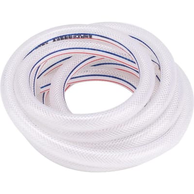 8/12mm PVC Versterkte Flexibele Gevlochten Buis Transparante Slang Voor Tuinirrigatie 8m / 26.2ft white