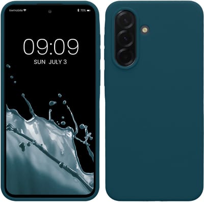 kwmobile telefoonhoesje geschikt voor Samsung Galaxy A37 5G - Hoesje met siliconen coating - Smartphone case in mat petrol