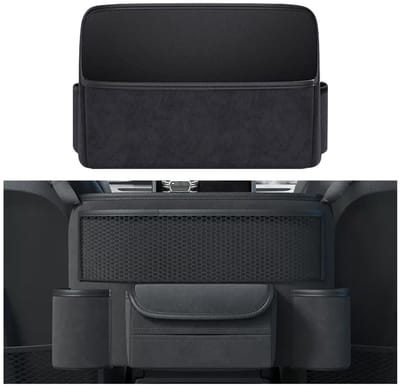Dailygoods- Auto-opbergtas hoogwaardig leer - Auto-organizer tussen voorstoelen - Auto-nettas - Universeel interieur - Decoratieve accessoires - Afmetingen 38 x 14 x 24,5 cm