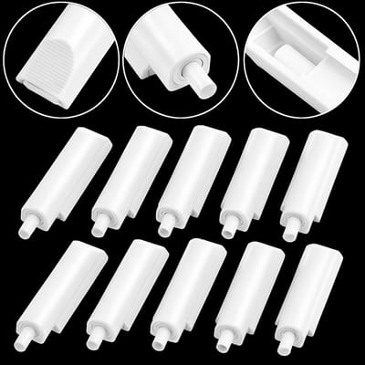 TLVX 10 stuks Smalle Universele Soft Close Deurdempers Wit – Ladekast dempers – Achteraf Softclose inbouw – Keukenkast demping – Kleding kast dempers – Kastdeur Buffer – Schok Absorberend – Deursluiters - Kast deurtjes zachtjes dicht doen