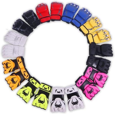 Sparring Handschoenen - Bokshandschoenen Trainingshandschoenen - Vechtsport Training - Ademend Hol Ontwerp - 26x12cm - Zwart
