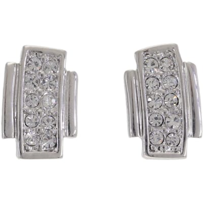 Behave – Oorstekers – Rhodium Plating – Transparante kristallen
