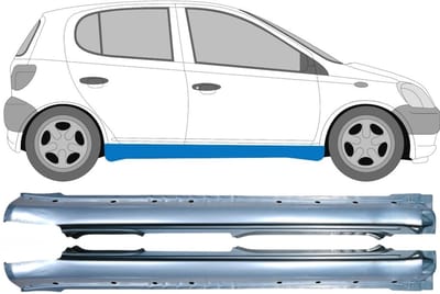 Volledige dorpel voor Toyota Yaris 1999-2005 / Links + Rechts / Set